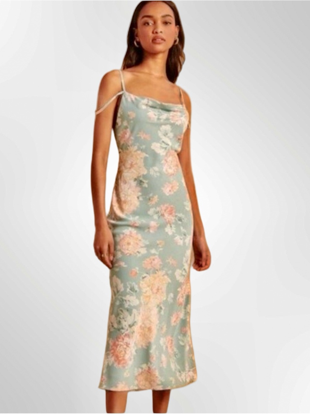 Abercrombie & Fitch Floral Slip Midi Dress Size SP EUC